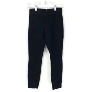 J Crew 31090 Black Exposed Zipper Fitted Tapered Pixie Pants Womens 0S